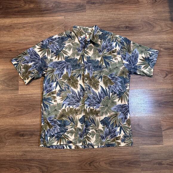 Vintage Tori Richard Hawaiian Shirt Men XL 100% Cotton Tropical Floral - Picture 1 of 5